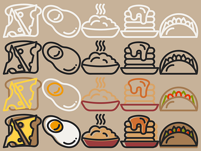 Breakfast OutLine icons app icons art breakfast cute illustration design designer food graphic design healthy food icon design icons illustration outline tasty food