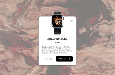 Apple watch card add to cart apple branding card figma product ui watch