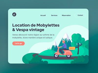 Location Mobylettes & Vespa - Webdesign design location ui ux