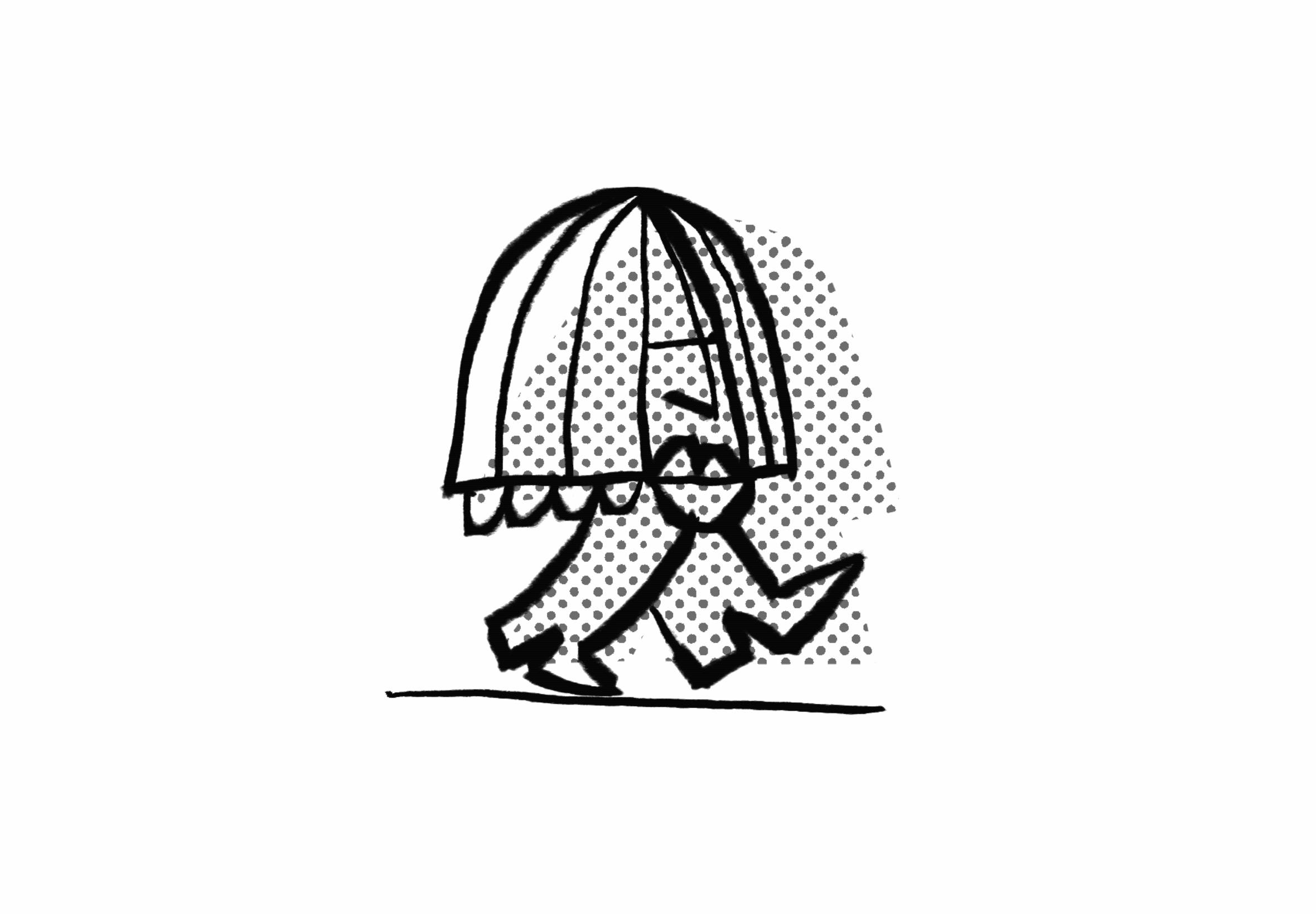 Walk animation 2d animation abslmv animation character design digital art drawing girl illustration ipad procreate walk