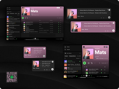 Spotify Playlist Widgets graphic design musicapp musicplayer nextgenui playlist spotify ui uiux vector widget