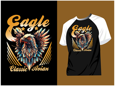 Custom Eagle T-Shirt Design 👈 graphic design style