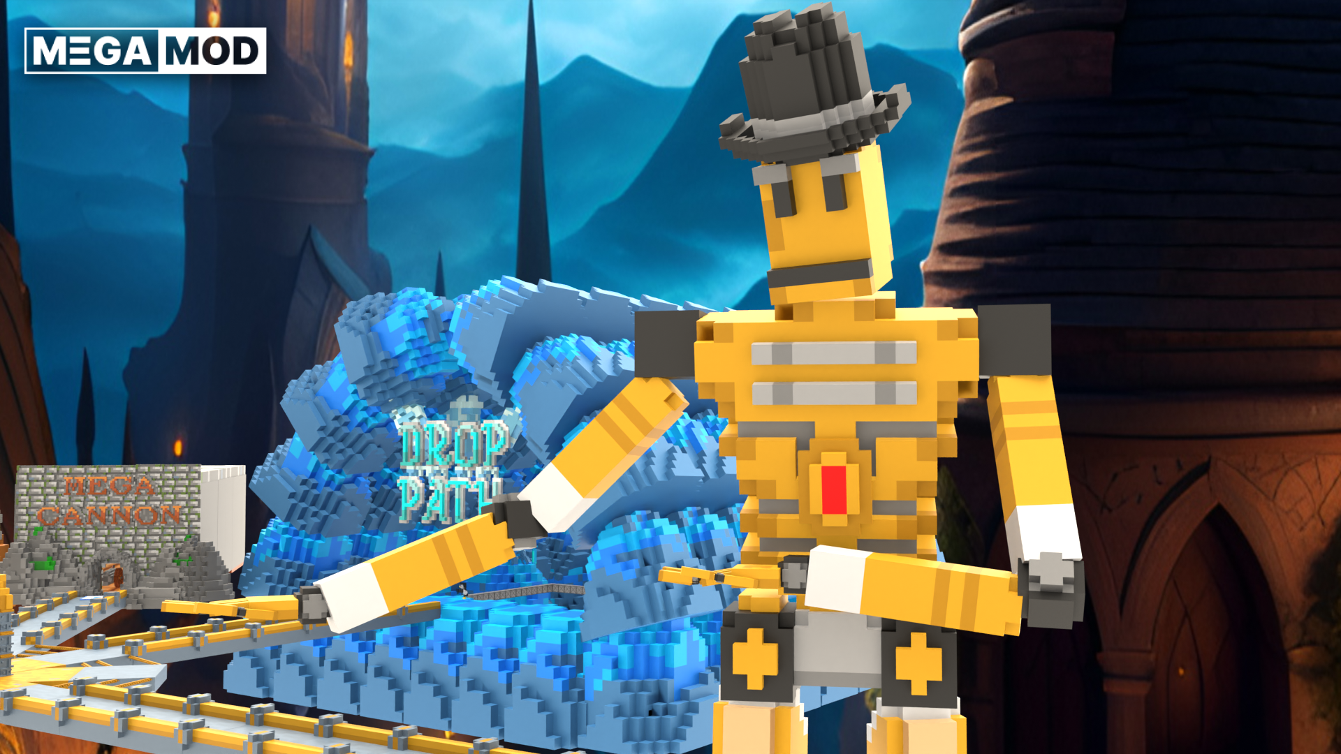 Mechanics 3d ball building character cube games gigant hat knight lego megamod minecraft roblox robot titan voxel voxel graphics voxelart warrior
