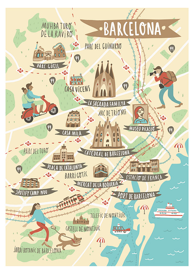 Map of Barcelona barcelona city map maps