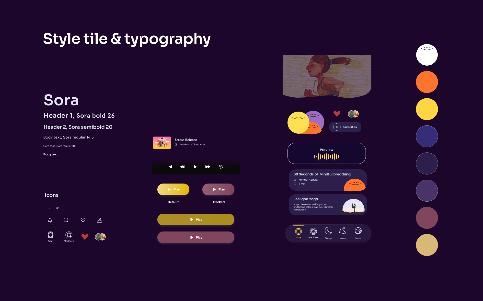 Headspace Dark mode Redesign UI UX by Claudia Rewinkel on Dribbble