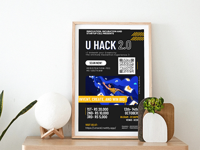 Hackathon Poster fest graphic design hackathon logo poster techfest typography ui