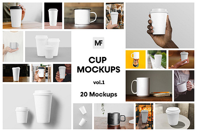 Cup Mockups - Packaging Mockups hand holding