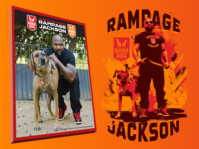 Rampage Jackson Project for Boss Dog apparel branding dog graphic design illustration pet rampage