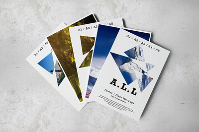 A3/A4/A5 Poster / Flyer Mockups V.2 print presentation