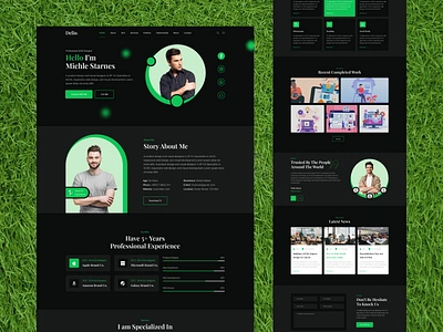 Delio - Portfolio Website Template branding delio portfolio website template design figma graphic design new website landing page online portfolio portfolio website landing page remote work ui web design website