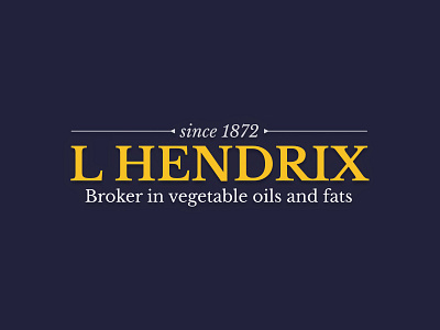Logo for: L Hendrix - Broker in vegetable oils and fats branding logo