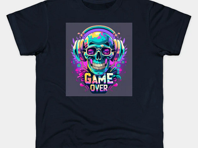 happy skull tshirt design graphic design logo tshirt