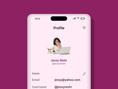 Profile Page UI app clean ui edit page minimal design profile page ui ui design