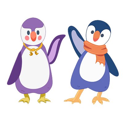 Penguin Character Design character design childrens book childrens education childrens illustration color illustration educational art graphic illustration illustration penguin