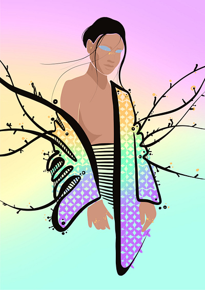Knit dream digital illustration digital work fashion illustration graphic design illustration procreate