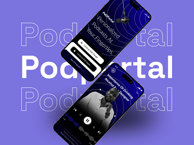 PODPORTAL app app design audio design mobile mobile app music player player podcast ui ux web design