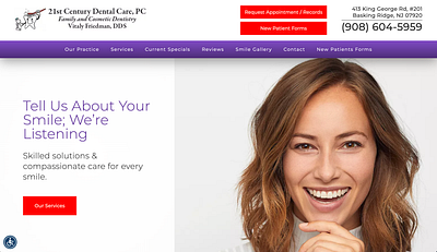 Dental Website custom web design dental website dentist dentistry design graphic design web design website design