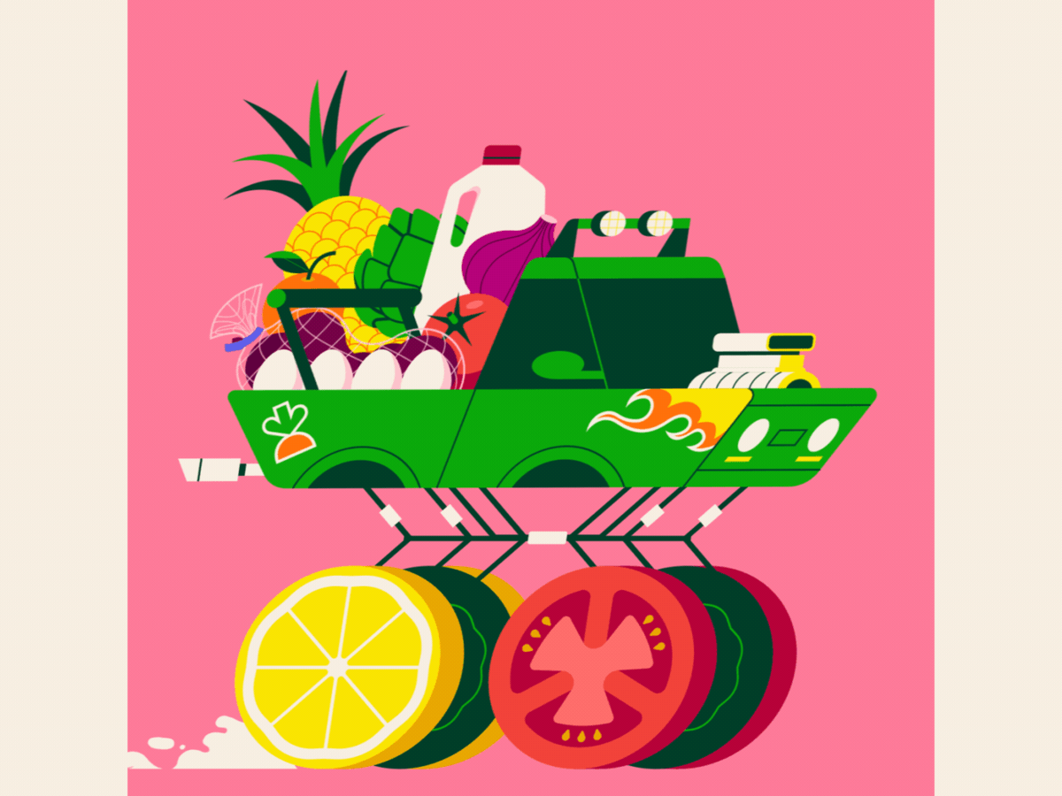 Fast Delivery - Instacart animation flat groceries grocery motion motion graphics