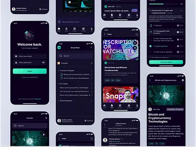 Community App - Mobile & Tablet ( Discord, Chat, Education) app calendar chat design mobile post tablet ui ux