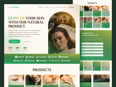 Beauty Product Website beauty product landing page ui uidesign ux website