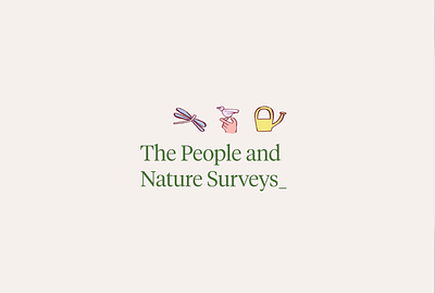 Visual Identity for The People and Nature Surveys icons illustration logo nature visual identity