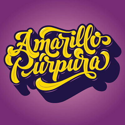 Amarillo Púrpura branding calligraphy design graphic design illustration lettering typography vector