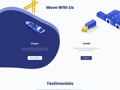 Logistics Company Landing Page figma homepage landing page logistics ui website