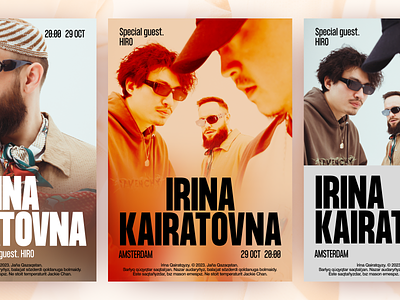 Poster Irina Kairatovna afisha event irina kairatovna music poster print typography