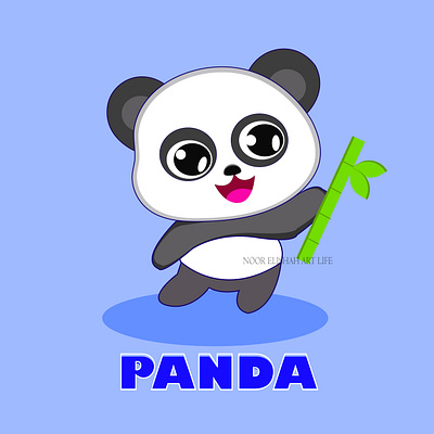 Cute panda with bamboo cartoon vector 3d animation art artwork branding cute panda design digital art digital illustration draw drawing graphic design illustration logo panda panda vector panda with bamboo professional logo typography vector