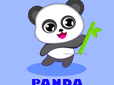 Cute panda with bamboo cartoon vector 3d animation art artwork branding cute panda design digital art digital illustration draw drawing graphic design illustration logo panda panda vector panda with bamboo professional logo typography vector