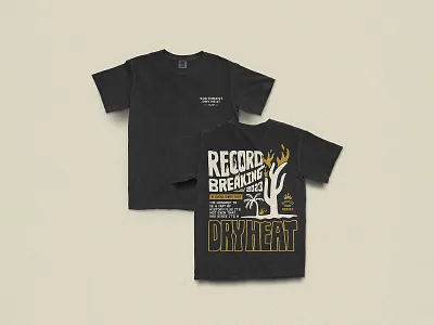 Dry Heat Club "Record Breaker" Shirt arizona artwork cactus club desert design dry graphic heat illustration lettering palm tree typography west