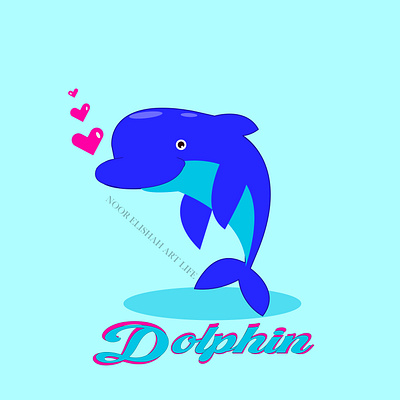 Dolphin. 2d 3d animal art artwork branding cartoon cute design digital art digital painting dolphin dolphin logo dribbble flat design graphic design illustration logo typography vector
