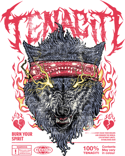 tenacity alpha crown king predator tshirt wolf