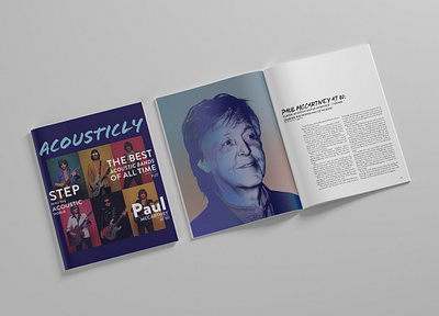 Acousticly Magazine branding illustrator indesign magazine photoshop typography ui ux