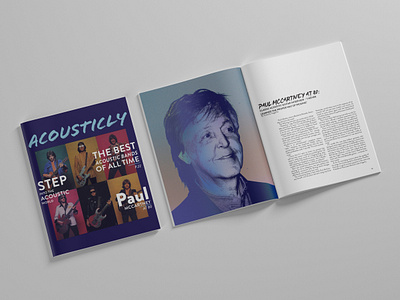 Acousticly Magazine branding illustrator indesign magazine photoshop typography ui ux