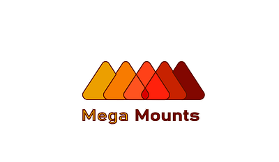 Mega Mounts logo design branding business design logo design logo designer modern design mountains mounts design