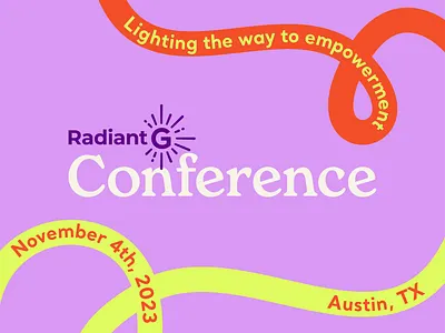 Radiant G Conference 2023 - Visual Identity austin brand brand identity branding conference design empowerment female feminist fluid girl girls graphic design illustration lines logo organic tx visual identity