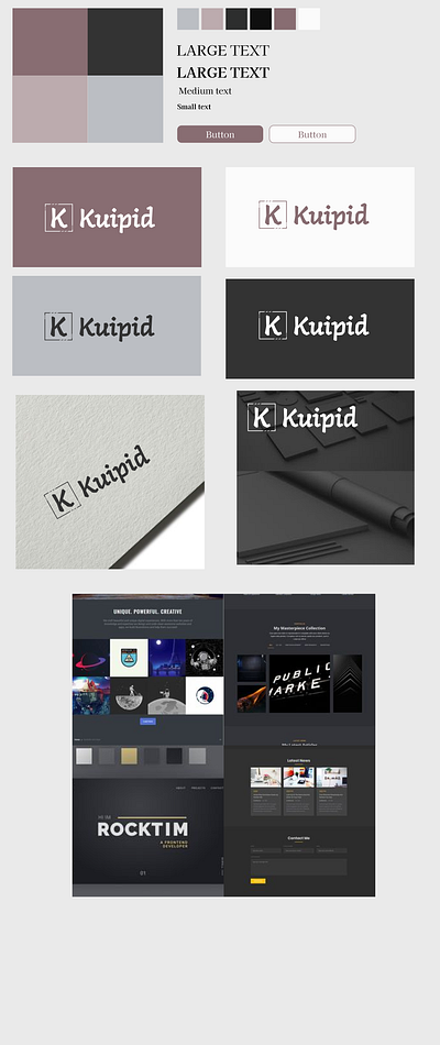 Simple webdevolper mood board for portfolio branding logo mood board ui web dedign