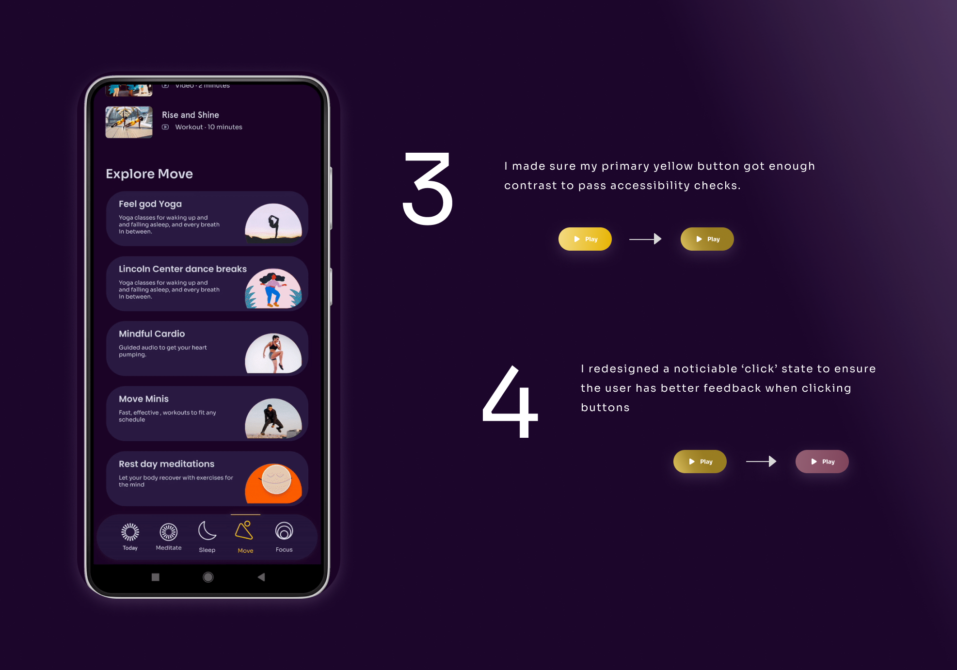 Headspace Dark mode Redesign UI UX by Claudia Rewinkel on Dribbble