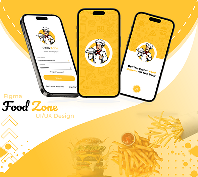 Food Delivery Mobile Application 3d animation branding graphic design ui