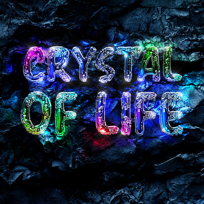 Crystal of Life branding color colorful crystal design earth glow graphic design logo shiny stone typography