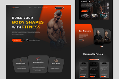Fitness Website & Landing Page Design fitness web fitness website landing page logo montserrat ui website