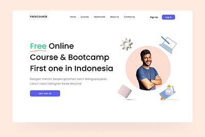 Free Course - Landing Page graphic design landing page ui ux visual design