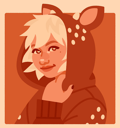 Hello, Deer deer digital art digital illustration girl illustration vector vector illustration