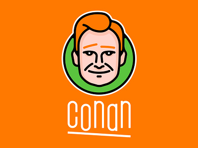 CONAN O'BRIEN comedian comedy conan conan obrien obrien portrait sketch stand up text the tonight show type typography