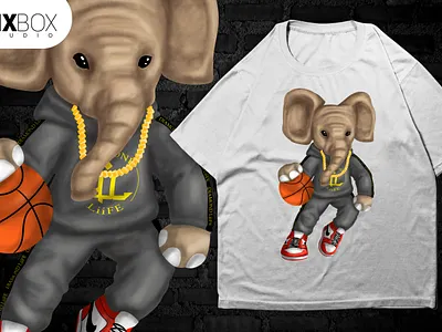 Streetwear Design Polo for T-Shirt and Clothing - Elephant Polo cartoon character clothing design graphic design illustration polo shirt streetwear design