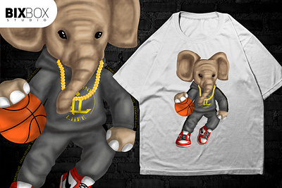 Streetwear Design Polo for T-Shirt and Clothing - Elephant Polo cartoon character clothing design graphic design illustration polo shirt streetwear design