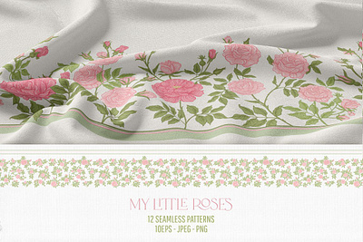 My Little Roses seamless Patterns app branding design graphic design illustration logo typography ui ux vector