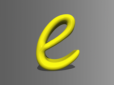 3D E-Logo