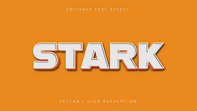 3D text style in vector formet, fully editable. text effect